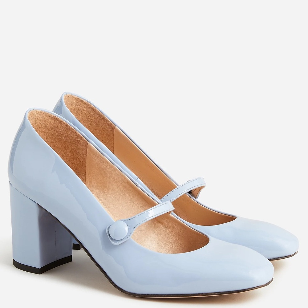 J Crew Pastel Blue Mary Jane Heels